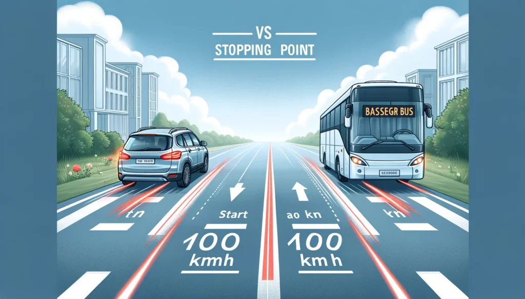 Otobüsler ve otomobillerin durma ve fren mesafesi