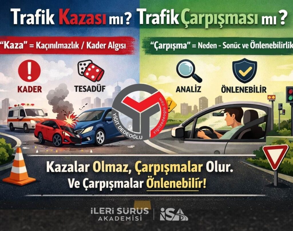 Trafikte kaza ve çarpışma arasındaki fark nedir?
